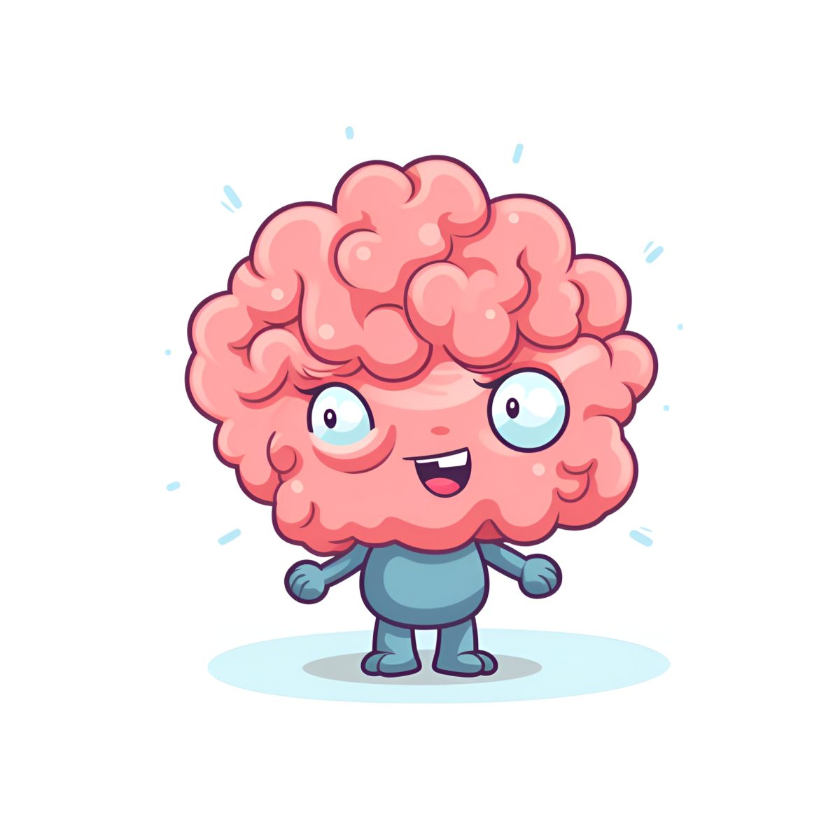 AI-generated illustration of a "Brain Mascot" by John Wayne Hill
